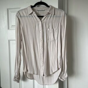 Abercrombie & Fitch Beige Striped Shirt